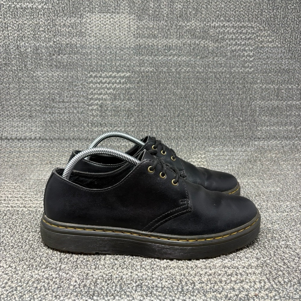 Dr. Martens Zavala Lo Men's 8 Women's 9 Black Leather 3 Eye Oxford Shoes